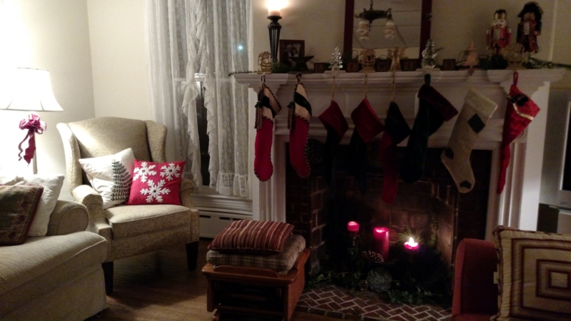 The stockings were hung by the chimney with care...